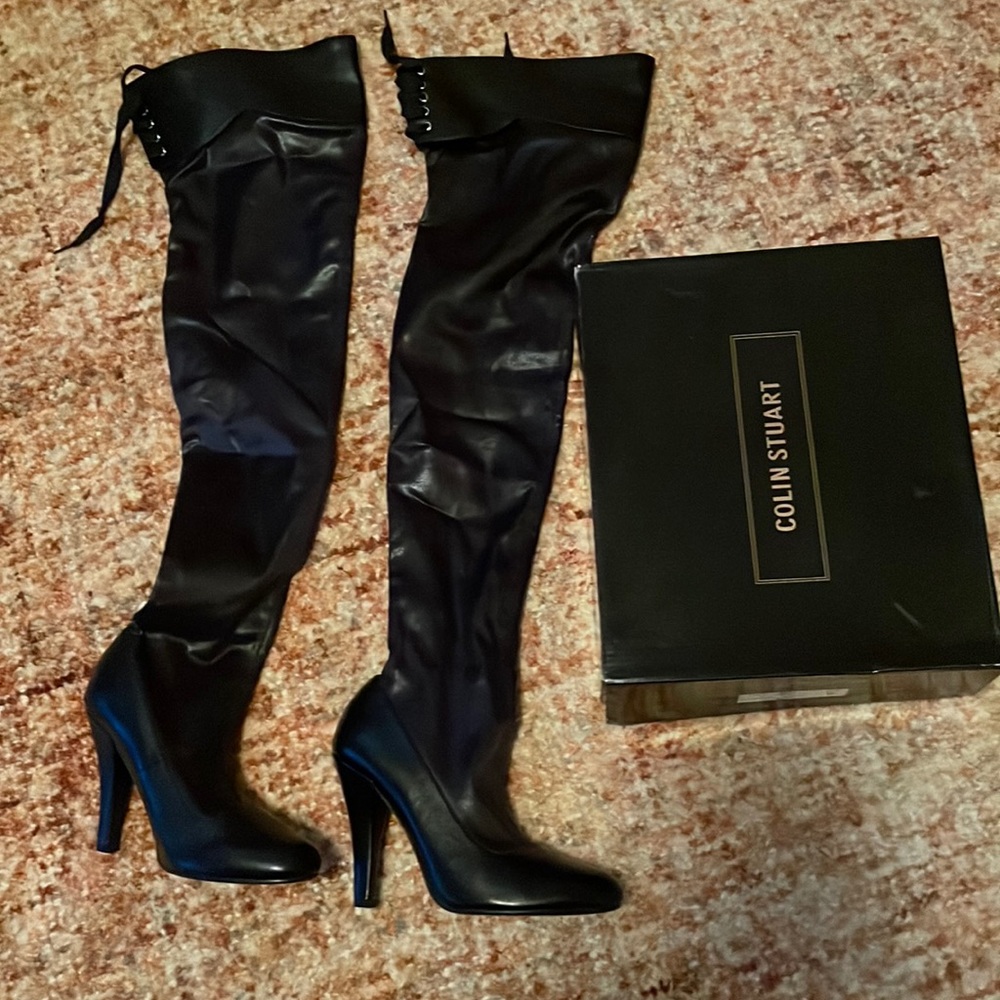 Colin Stuart Stretch Thigh High Boots Sz7